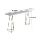 Juego de mesa de pub rectangular de lujo, mesa de mostrador de madera de 1/3/5 piezas con taburetes sin respaldo