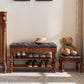 13.65-inch W Traditional Entryway Bench Solid Wood Bench with Upholstered Clearhalo 'Benches' 'Chairs & Seating' 'furn' 'furn_benches' 'Furniture' 'Living Room Furniture' 1200x1200_454abb89-ae9f-4560-85d6-49f57ddcc328