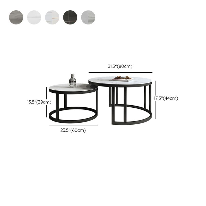 Rectangle Coffee Table Slate 2 Nesting Coffee Table Set for Living Room Clearhalo 'Coffee & Accent Tables' 'Coffee Tables' 'coffee_tables' 'furn' 'furn_coffee_tables' 'Furniture' 'Living Room Furniture' 1200x1200_454d337c-6c29-4c5f-8aca-adc273368203