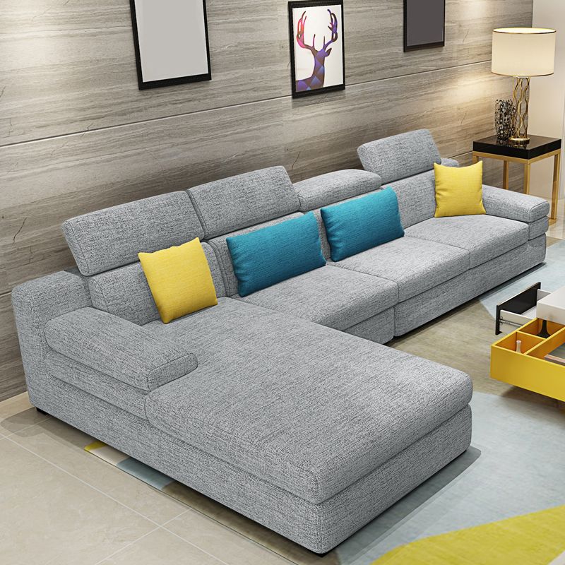Contemporary High Back Sectionals 35.43"High 5-Seat Square Arm Sofa for Apartment Clearhalo 'furn' 'furn_sectionals' 'Furniture' 'furniture_sectionals' 'kitchen' 'kitchen_sectionals' 'Living Room Furniture' 'Sectionals' 1200x1200_454edc29-c8d5-478f-bb4c-1276211d4019