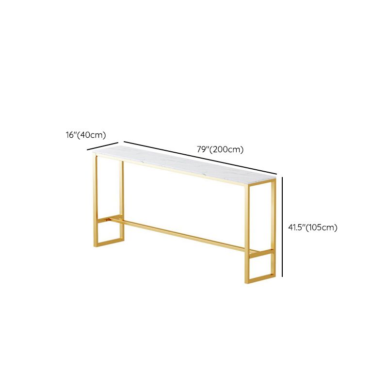 Juego de mesa de bar Glam de 1/2/3 piezas, mesa de bar rectangular con taburetes altos de metal