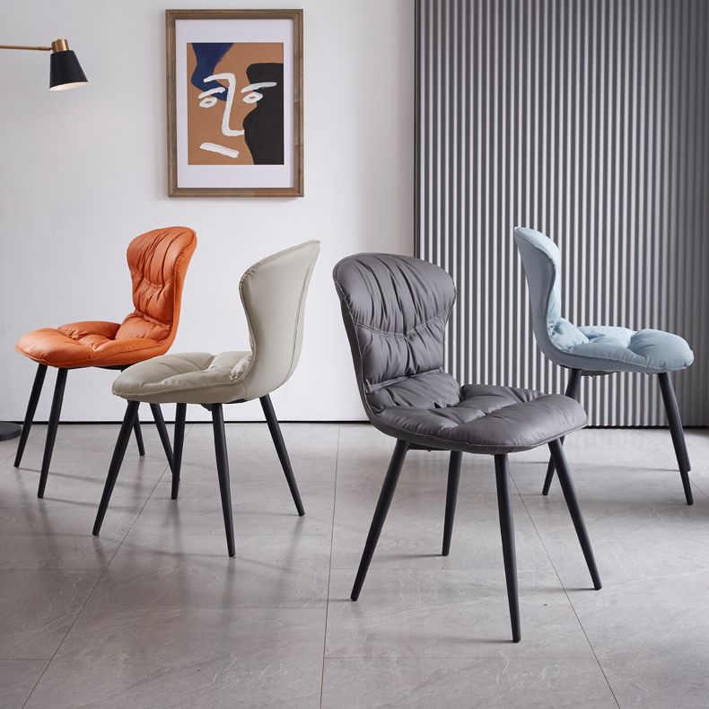 Contemporary Style Dining Chair Kitchen Armless Chair with Metal Legs Clearhalo 'Dining Chairs' 'Dining Tables & Seating' 'dining_chair' 'furn' 'furn_dining_chair' 'Furniture' 'furniture_dining_chair' 'Kitchen & Dining Furniture' 1200x1200_4550f9fd-440e-456f-b2b1-748edf5ff99d