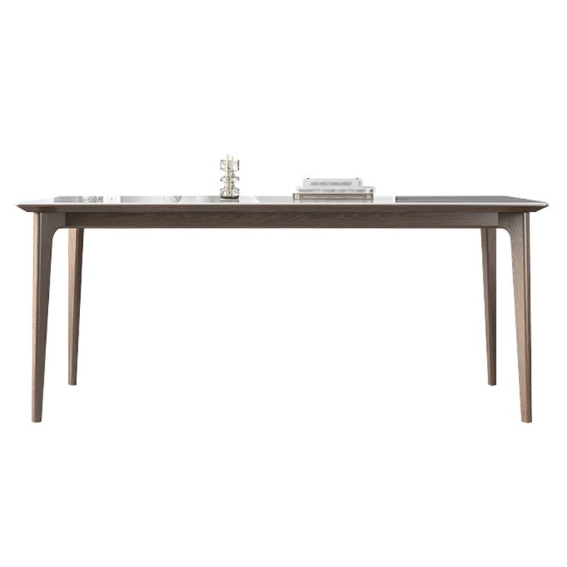 Designerstijl gesinterde stenen eettafelset rechthoekig 1/3/4/5/7-delige dinettetafelset