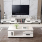 94 " / 71" Black & Gold Sliding TV Stand, 4 - Schubladenfernsehkonsole
