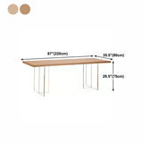 Modern Pine Wood Table Restaurant Dining Table with Acrylic Double Pedestal Base Clearhalo ' dining_table' 'Dining Tables & Seating' 'Dining Tables' 'furn' 'furn_dining_table' 'Furniture' 'furniture_dining_table' 'Kitchen & Dining Furniture' 'kitchen&dining_furn' 'kitchen' 'kitchen_dining_table' 1200x1200_45532e5c-e0ec-4255-9726-f932e9d6827f