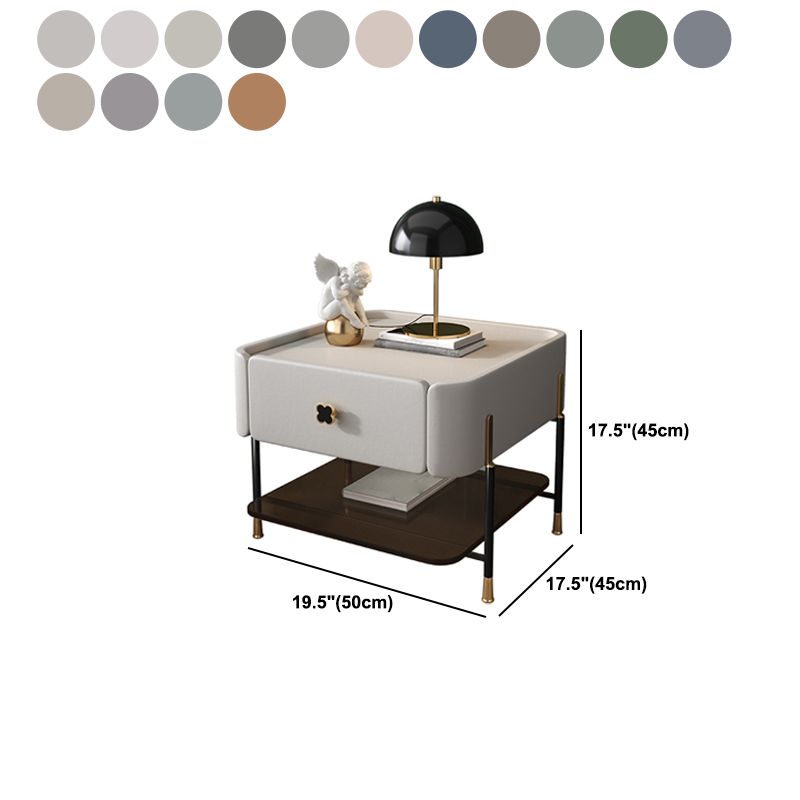 Tavolo da notte di stoccaggio contemporaneo 1 comodino da letto in legno