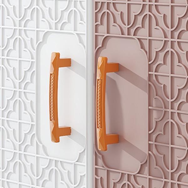 Plastic Matte Finish Storage Cabinet Contemporary Hinged Door Cabinet for Bedroom