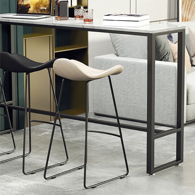 Modern Bar Table Set 1/2/4 Pieces Faux Marble Counter Table with Backless Stools Clearhalo 'Bar Furniture' 'furn' 'furn_home_bar_bar_sets' 'Furniture' 'Home Bars & Bar Sets' 'home_bar_bar_sets' 'Kitchen & Dining Furniture' 1200x1200_4555d3e1-c771-4104-997e-74866c705e81