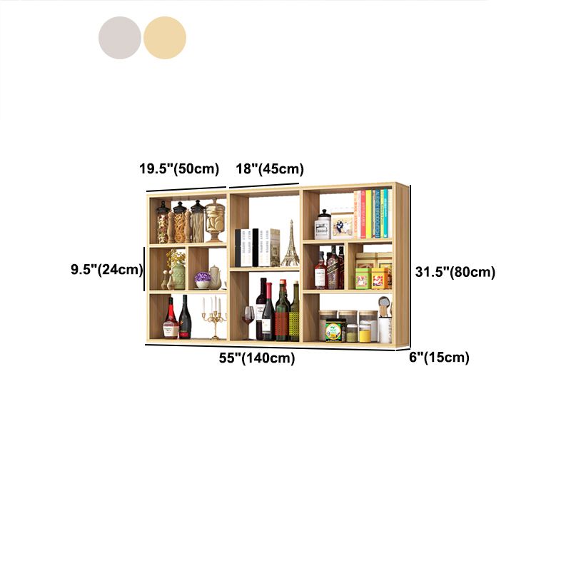 Estantería contemporánea estantería horizontal estantería de madera fabricada