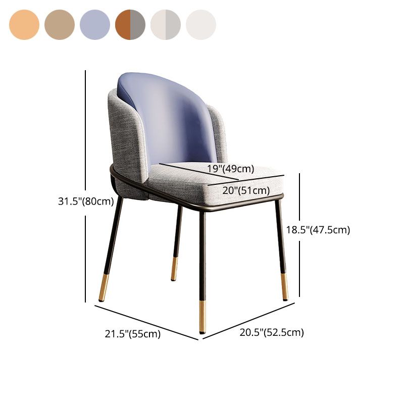 Nordic Design Armless Solid Back Chair for Home Linen Dining Chair Clearhalo 'Dining Chairs' 'Dining Tables & Seating' 'dining_chair' 'furn' 'furn_dining_chair' 'Furniture' 'furniture_dining_chair' 'Kitchen & Dining Furniture' 1200x1200_4558bbcd-e290-4b0d-9d2b-3625fde372e7