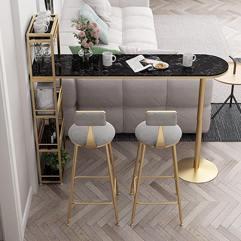 Tavolo da bar contemporaneo in pietra top tavolo da bistrot interno con portapacing