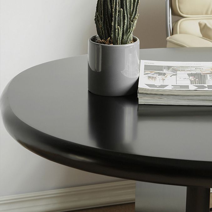 Bureau d'écriture industriel 29.5 "Hauteur de bureau en bois massif en noir avec jambes