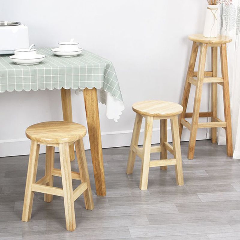 Modern Armless Counter Stool Rubber Wood Kitchen Bar Stool with Seat and Pedal Clearhalo 'Bar Furniture' 'Bar Stools' 'bar_stools' 'furn' 'furn_bar_stools' 'Furniture' 'furniture_bar_stools' 'Kitchen & Dining Furniture' 1200x1200_455aea82-77be-4cdc-b2a2-b6202f06176c
