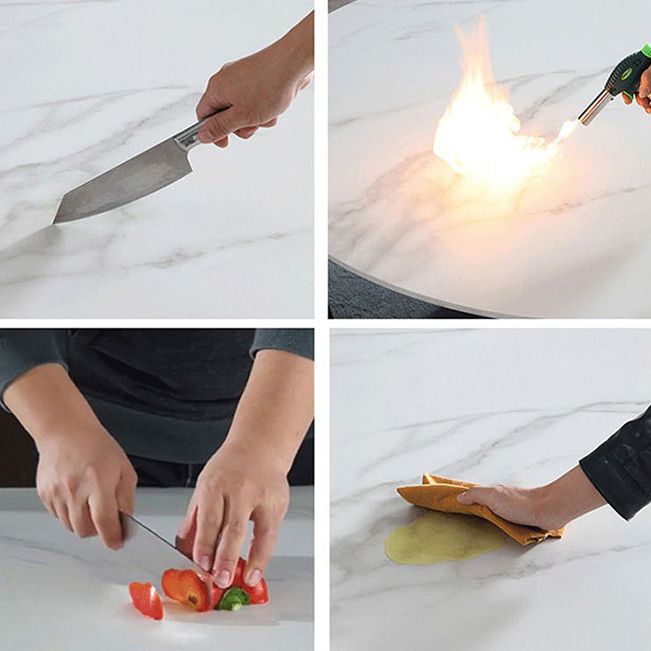 Industrial 41.3"H Bar Table Faux Marble White Top Specialty Bistro Table Clearhalo 'Bar Furniture' 'Bar Tables' 'bar_tables' 'furn' 'furn_bar_tables' 'Furniture' 'furniture_bar_tables' 'Kitchen & Dining Furniture' 'kitchen&dining_furn' 'kitchen' 1200x1200_455b8b06-f3a0-4970-9332-84e547cfc70b