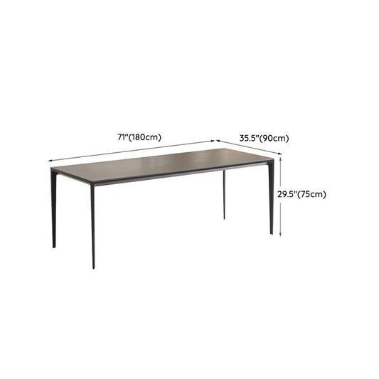 Moderni 1/4/5/7 pezzi mobili da pranzo in pietra sinterizzato in nero