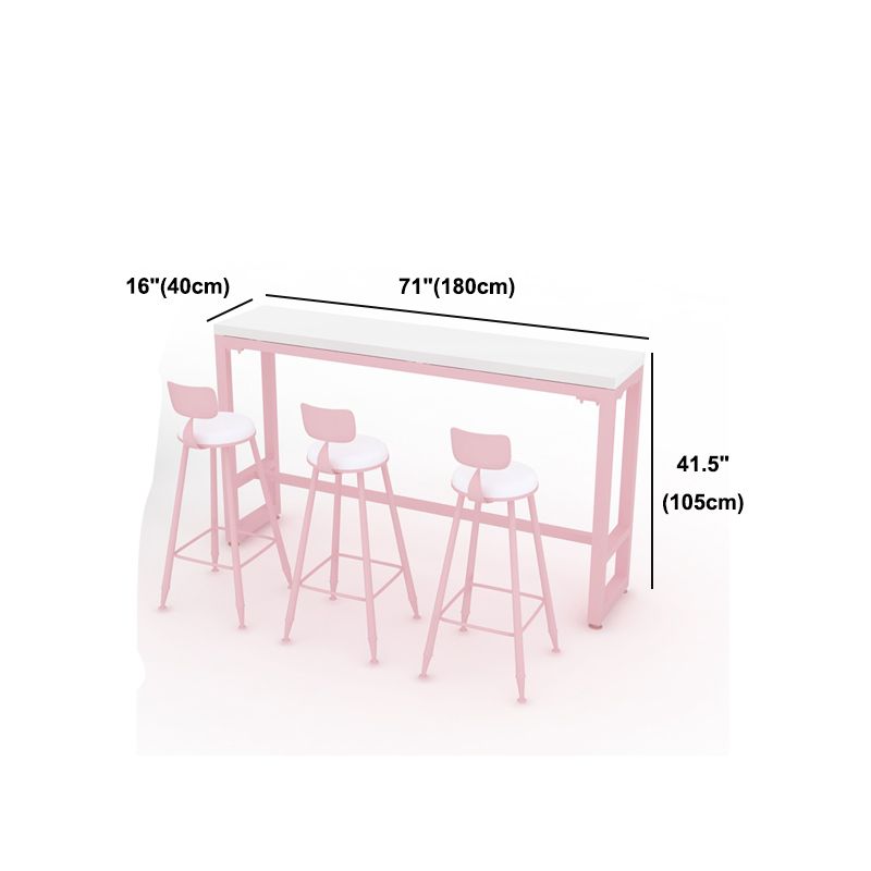 Stone Bar Dining Table Modern Rectangle Bar Table with Trestle Pedestal for Cafe Clearhalo 'Bar Furniture' 'Bar Tables' 'bar_tables' 'furn' 'furn_bar_tables' 'Furniture' 'furniture_bar_tables' 'Kitchen & Dining Furniture' 1200x1200_455ca8c5-4b7c-418f-a64a-7047af109160