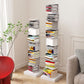 Contemporary Style Geometric Bookcase Vertical Closed Back Bookshelf