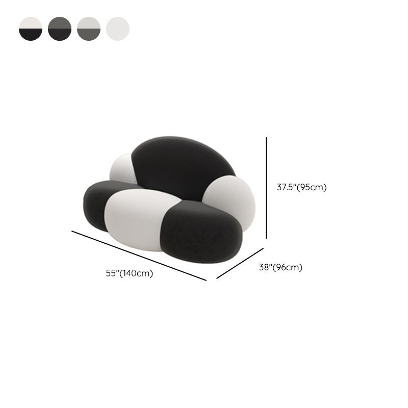 Armless Cushions Seating Standard Sofa in white for Bonus Room