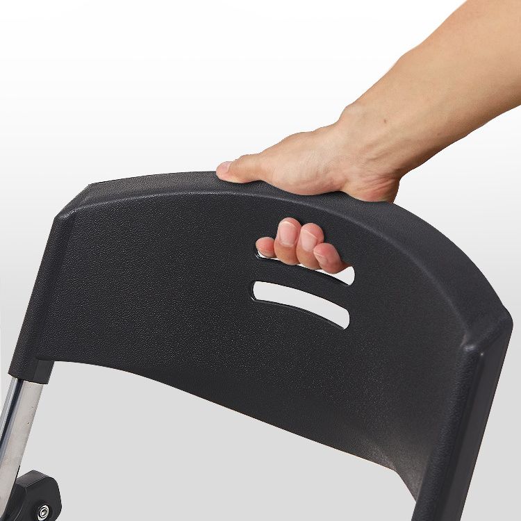 Moderna sedia da ufficio imbottita senza braccio senza ruote sedia da ufficio in acciaio