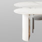 White Tone Dining Table Simplicity Double Pedestal Table for Dining Room Clearhalo ' dining_table' 'Dining Tables & Seating' 'Dining Tables' 'furn' 'furn_dining_table' 'Furniture' 'furniture_dining_table' 'Kitchen & Dining Furniture' 'kitchen&dining_furn' 'kitchen' 'kitchen_dining_table' 1200x1200_455ec9c8-dbd2-4ea0-9367-47de29d66f44