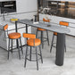 Nordic Style Stone Top Bar Table 42-inch Height Metal Pedestal Bistro Table Clearhalo 'Bar Furniture' 'Bar Tables' 'bar_tables' 'furn' 'furn_bar_tables' 'Furniture' 'Kitchen & Dining Furniture' 1200x1200_455eca71-0b69-45d0-b47e-dfc23c75f728