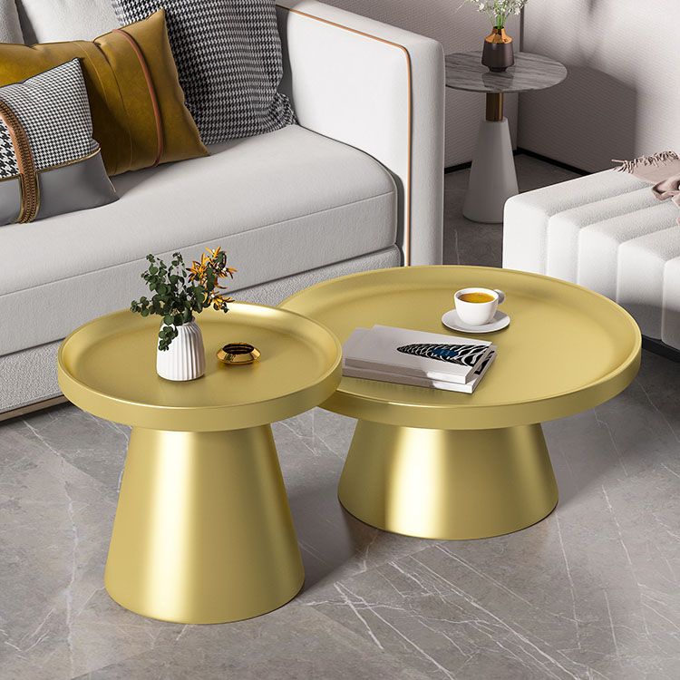Metal Accent Side Table Table Pedestal Tray Top Side End Snack Table Clearhalo 'Coffee & Accent Tables' 'End & Side Tables' 'end_side_tables' 'furn' 'furn_end_side_tables' 'Furniture' 'Living Room Furniture' 1200x1200_455f624a-23e3-45b9-8c34-a657f8d950c1