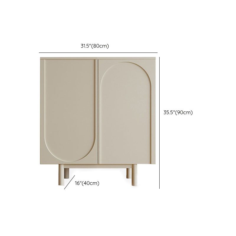 Armoire à plate-forme en bois d'ingénierie blanche 35.4 "H Serveur de salle à manger pour salle à manger