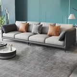 Faux Leather Modern Sofa 33.46" H Pillow Top Arm Sofa with Pillow Back, Brown Clearhalo 'furn' 'furn_sofas' 'Furniture' 'furniture_sofas' 'kitchen' 'kitchen_sofas' 'Living Room Furniture' 'Sofa' 'sofas' 1200x1200_45611db1-8d50-40bc-87f7-90536b8f91b5