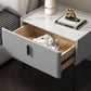 2-Drawer Nightstand with 4 Legs 20" Tall Stone Top Night Table Clearhalo 'Bedroom Furniture' 'furn' 'furn_night_stand' 'Furniture' 'night_stand' 'Nightstands' 1200x1200_4561299b-753c-4542-8282-a11d681bdb14
