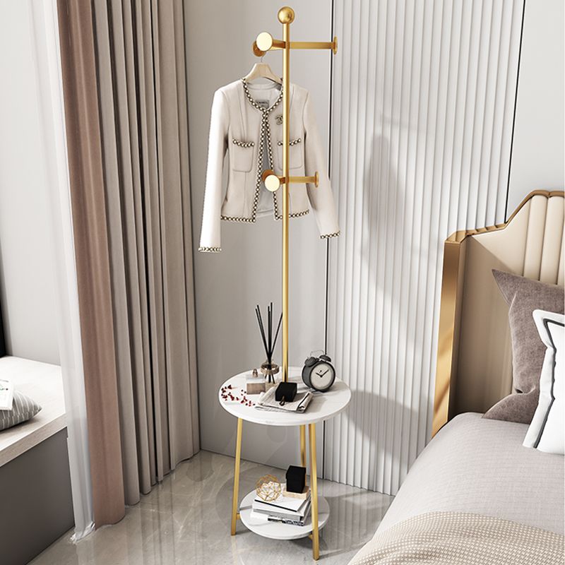 Luxuriöser Marmorattrack Metal Eingangsstange Coat Rack Lagerregale