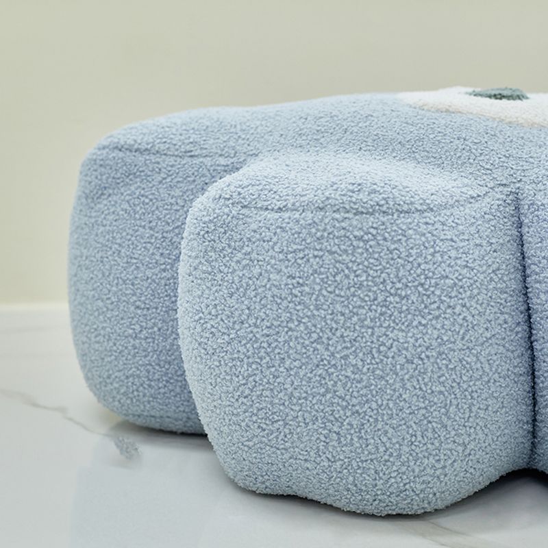 Pouf moderna otomana de terciopelo tapizado forma de flor resistente a la lágrima otomana