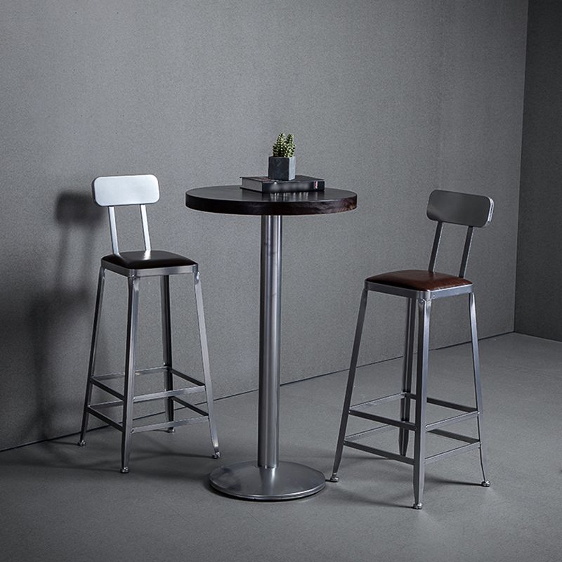 Modern Armless Counter Stool Iron Restaurant Bar Stool with Leather Cushion and Pedal Clearhalo 'Bar Furniture' 'Bar Stools' 'bar_stools' 'furn' 'furn_bar_stools' 'furniture_bar_stools' 'Kitchen & Dining Furniture' 'kitchen&dining_furn' 'kitchen' 'kitchen_furn' Furniture' 1200x1200_4563c0fb-a2b5-4ef1-855a-d5399a700837