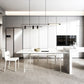 Contemporary Style Rectangle Table Set 1/4/5/6/8 Pieces Dining Set for Home Use