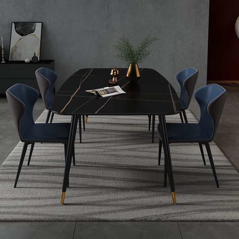 Industrial Style Stone Dining Table 4 Legs Dining Room Collection for Indoor Clearhalo 'Dining Tables & Seating' 'Dining Tables' 'dining_table' 'furn' 'furn_dining_table' 'Furniture' 'furniture_dining_table' 'Kitchen & Dining Furniture' 'kitchen' 'kitchen_dining_table' 1200x1200_4565f14d-3dd7-4c7a-b127-46a72fcfd0fa
