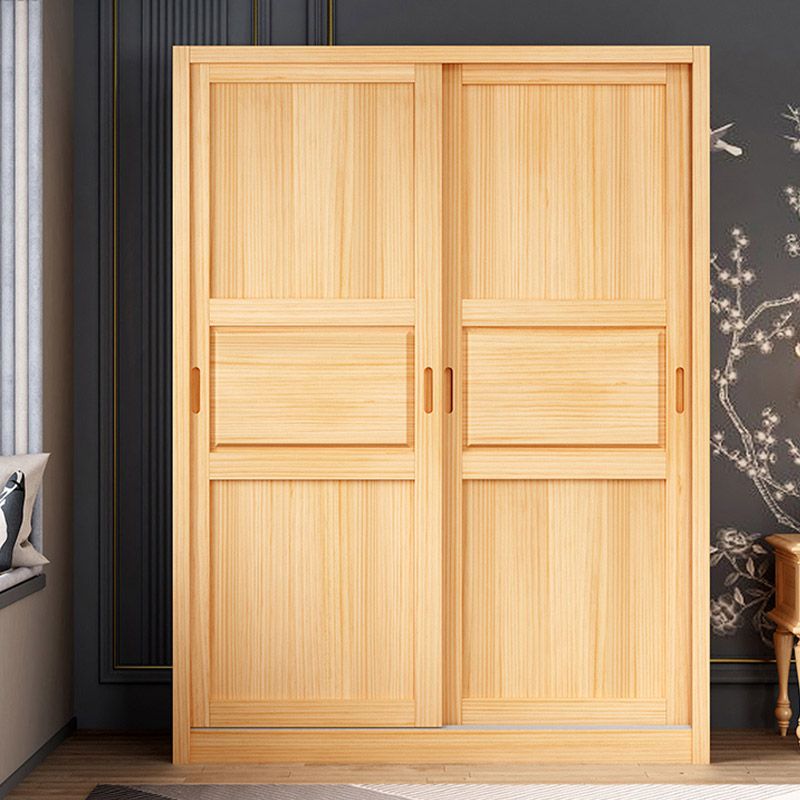 Modern Wardrobe Armoire Solid Wood Wardrobe Cabinet with Doors