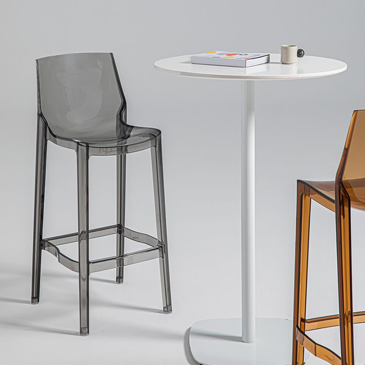Contemporary Acrylic Bar Stools Low Back Indoor Counter Chair