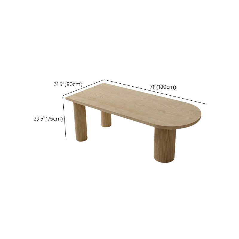 Modern Pine Wood Dining Table with 3 Legs Table for Dining Room Clearhalo 'Dining Tables & Seating' 'Dining Tables' 'dining_table' 'furn' 'furn_dining_table' 'Furniture' 'Kitchen & Dining Furniture' 1200x1200_4568640a-f84c-4e93-a4fc-8e40c79ae0ef