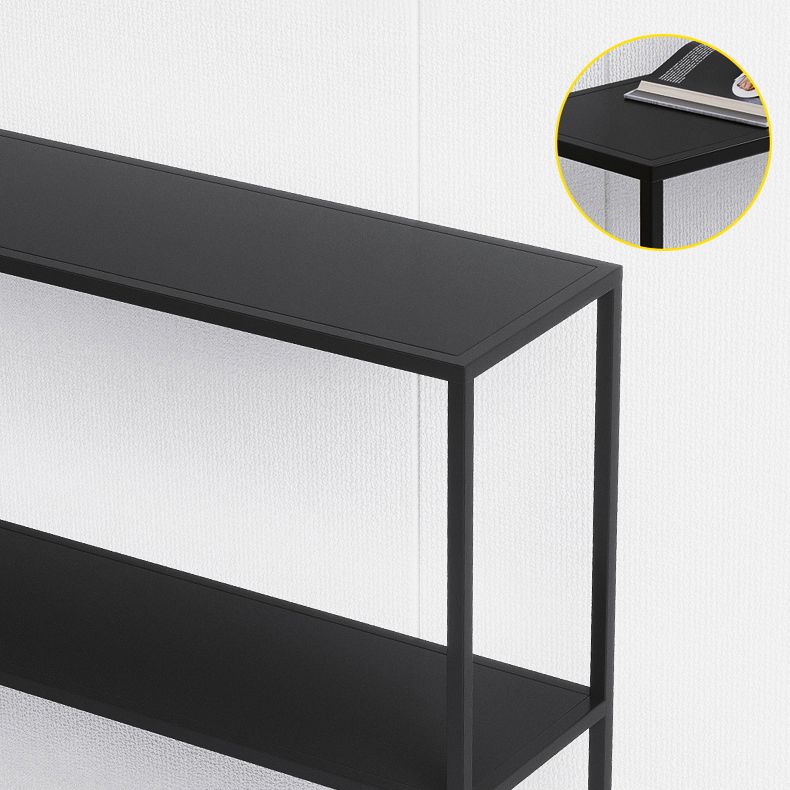 Modern Console Accent Table Antique Finish Rectangle Console Sofa Table in Metal Clearhalo 'Console Tables' 'console_tables' 'Entry & Mudroom Furniture' 'furn' 'furn_console_tables' 'Furniture' 1200x1200_45688883-cb38-4555-958f-982ae73b5b4a