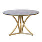 Table à manger de luxe traditionnelle Table ronde en marbre artificiel pour la maison
