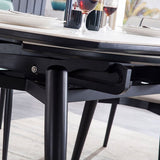 Modern Style Sintered Stone Dining Table White Round Drop-Leaf Table with 4 Legs Clearhalo ' dining_table' 'Dining Tables & Seating' 'Dining Tables' 'furn' 'furn_dining_table' 'Furniture' 'furniture_dining_table' 'Kitchen & Dining Furniture' 'kitchen&dining_furn' 'kitchen' 'kitchen_dining_table' 1200x1200_45696862-1559-4004-a768-3a9522f5074e