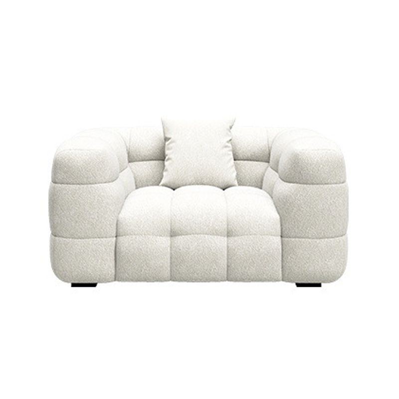 Sofá de brazo de esmoquería moderno resistente al sofá de la bizcocho de galleta en blanco