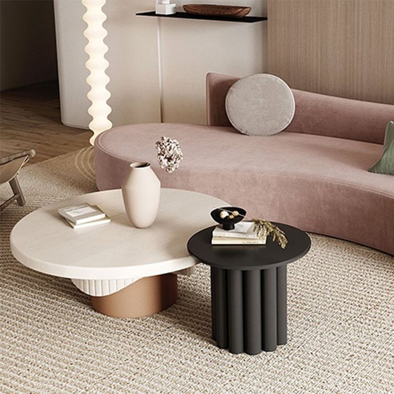 Piedistal Base Design rotondo tavolino in legno moderno tavolino