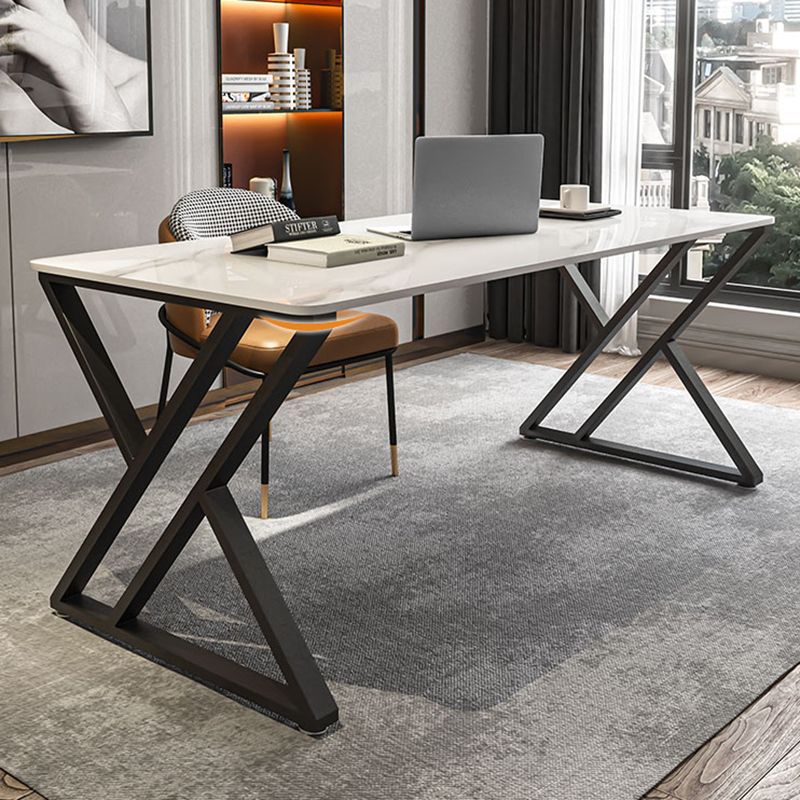 Bureau de bureau industriel Antique Finish Gaming Bureau avec des jambes en métal