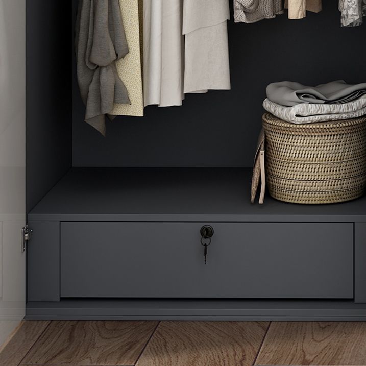 Engineered Wood Armoire Modern White Wardrobe Closet with Garment Rod Clearhalo 'Armoires & Wardrobes' 'armoires_wardrobes' 'Bedroom Furniture' 'furn' 'furn_armoires_wardrobes' 'Furniture' 1200x1200_456a96fc-367f-48ac-8e4e-907ba7ab6712