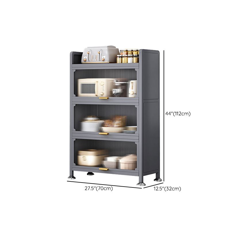 Metal Contemporary Dining Server Black Sideboard Table for Dining Room Clearhalo 'buffet_sideboard' 'Buffets & Sideboards' 'furn' 'furn_buffet_sideboard' 'Furniture' 'Kitchen & Dining Furniture' 1200x1200_456aa343-f7ef-4d72-ae22-1d39209febd6