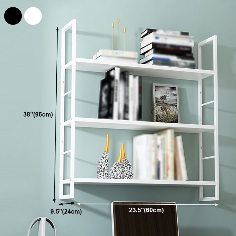 Industrial Wall Mounted Bookshelf Black and White Iron Shelf for Home Clearhalo 'Bookcases' 'furn' 'furn_bookcases' 'Furniture' 'furniture_bookcases' 'kitchen' 'kitchen_bookcases' 'Living Room Furniture' 'Office Furniture' 1200x1200_456c6f53-975a-417e-a39c-8663ef3a15cd