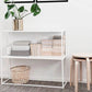 Metal Open Back Bookcase Industrial Etagere Storage Bookshelf