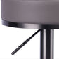 Industrial Leather Bar Stool Adjustable Backless Counter Stool for Bristol