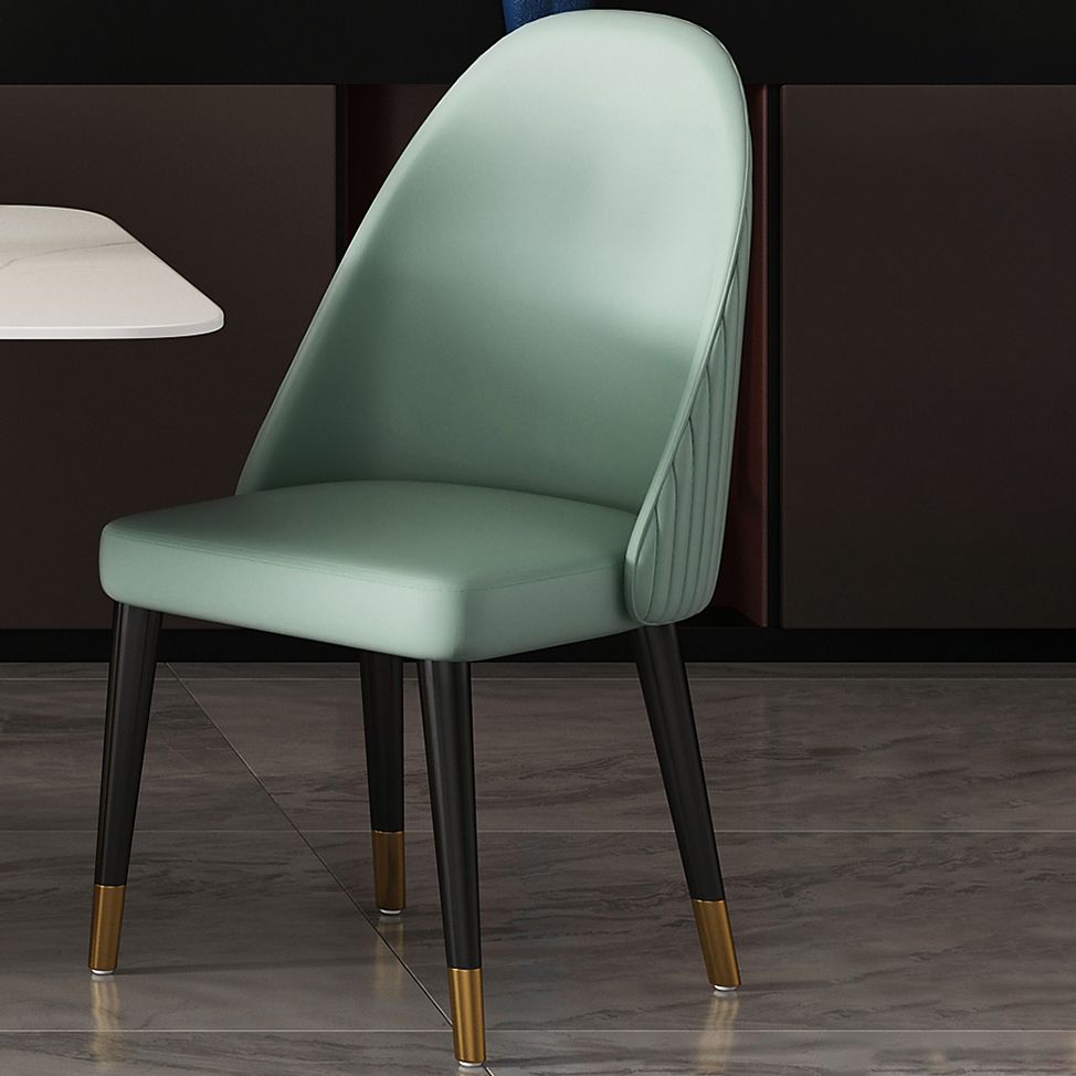 Green and Gray Dining Chairs Glam Style Parsons Dining Side Chair