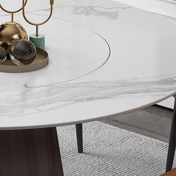 Contemporary Sintered Stone Dining Table Round Dining Room Table Clearhalo 'Dining Tables & Seating' 'Dining Tables' 'dining_table' 'furn' 'furn_dining_table' 'Furniture' 'furniture_dining_table' 'Kitchen & Dining Furniture' 'kitchen' 'kitchen_dining_table' 1200x1200_4571f78a-6131-4388-95a0-b52afb0ef2e3
